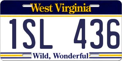 WV license plate 1SL436