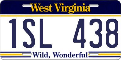 WV license plate 1SL438