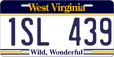 WV license plate 1SL439