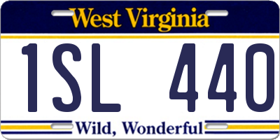 WV license plate 1SL440