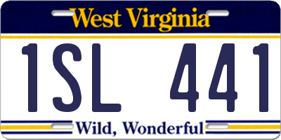 WV license plate 1SL441