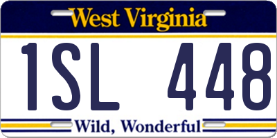 WV license plate 1SL448