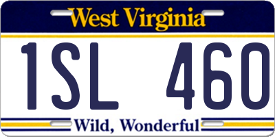 WV license plate 1SL460