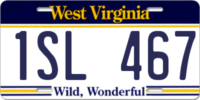 WV license plate 1SL467