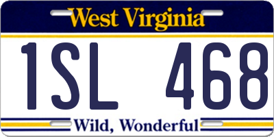 WV license plate 1SL468