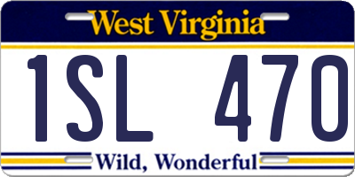 WV license plate 1SL470