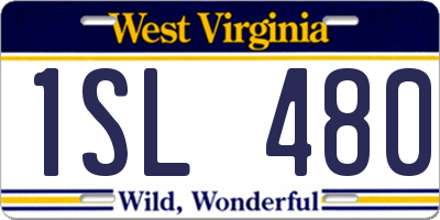 WV license plate 1SL480