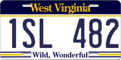 WV license plate 1SL482