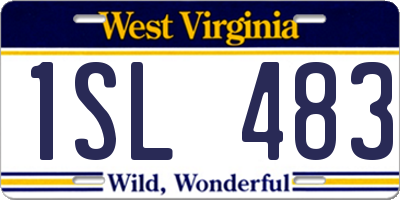 WV license plate 1SL483