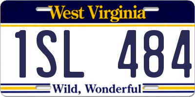 WV license plate 1SL484