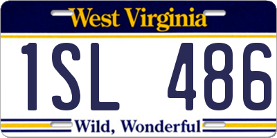 WV license plate 1SL486