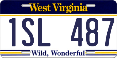 WV license plate 1SL487