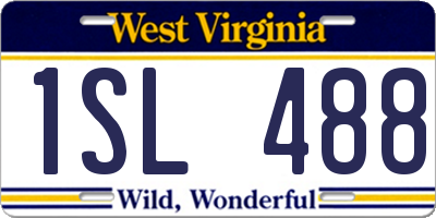 WV license plate 1SL488