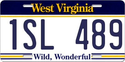 WV license plate 1SL489