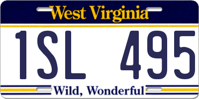 WV license plate 1SL495