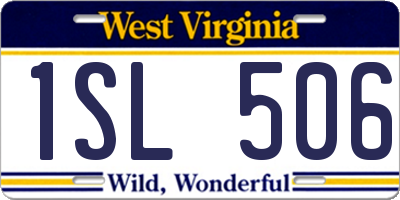 WV license plate 1SL506