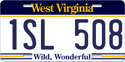 WV license plate 1SL508