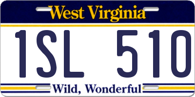 WV license plate 1SL510
