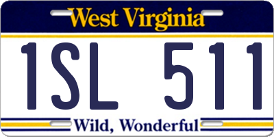 WV license plate 1SL511