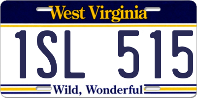 WV license plate 1SL515