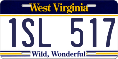 WV license plate 1SL517
