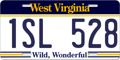 WV license plate 1SL528