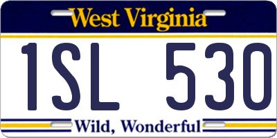 WV license plate 1SL530