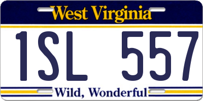 WV license plate 1SL557