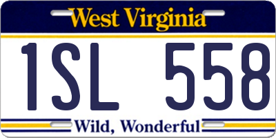 WV license plate 1SL558