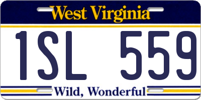 WV license plate 1SL559