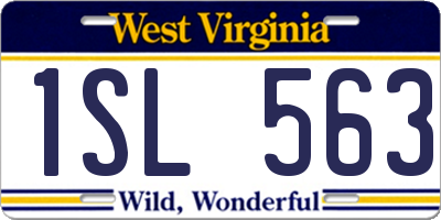 WV license plate 1SL563