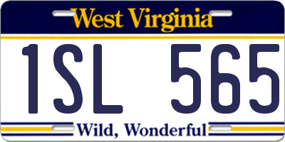 WV license plate 1SL565
