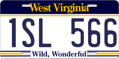 WV license plate 1SL566