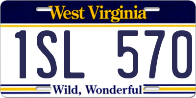 WV license plate 1SL570