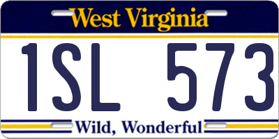 WV license plate 1SL573