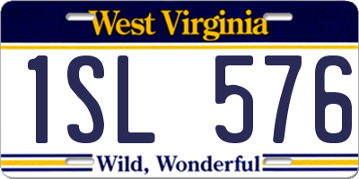 WV license plate 1SL576