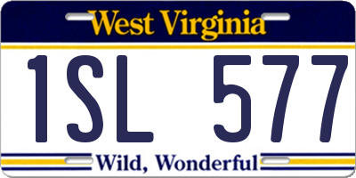 WV license plate 1SL577