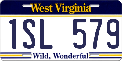 WV license plate 1SL579