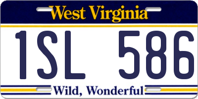 WV license plate 1SL586