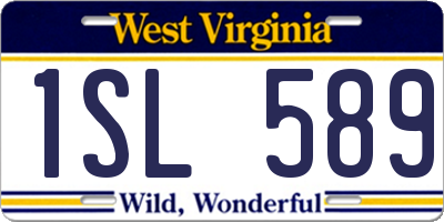 WV license plate 1SL589
