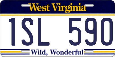 WV license plate 1SL590