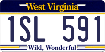 WV license plate 1SL591