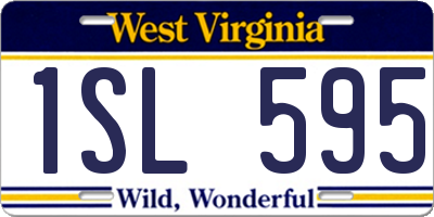 WV license plate 1SL595