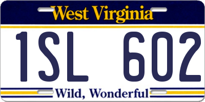 WV license plate 1SL602