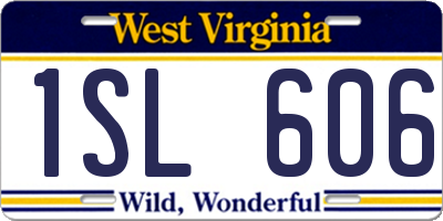 WV license plate 1SL606