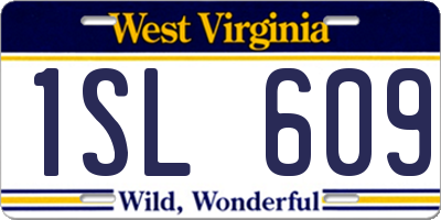 WV license plate 1SL609