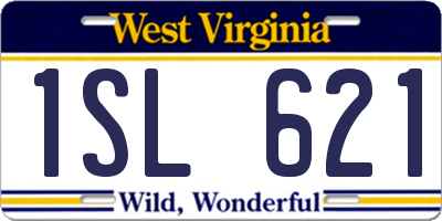 WV license plate 1SL621