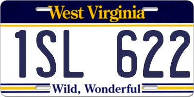 WV license plate 1SL622