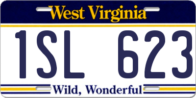 WV license plate 1SL623