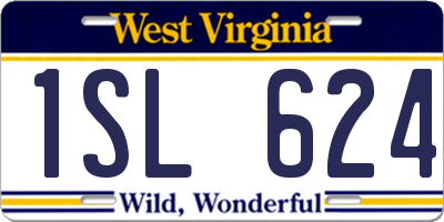 WV license plate 1SL624